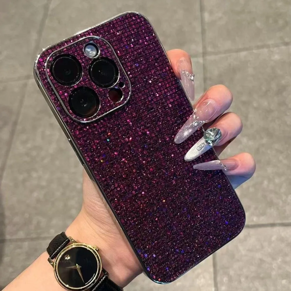 Luxury Full Screen Glitter Plaid Sequins Phone Case For iPhone 17 16 15 14 13 12 Pro Max Sparkling Lens Camera Protection Cover
Luxury Full Screen Glitter Plaid Sequins Phone Case For iPhone 17 16 15 14 13 12 Pro Max Sparkling Lens Camera Protection Cover