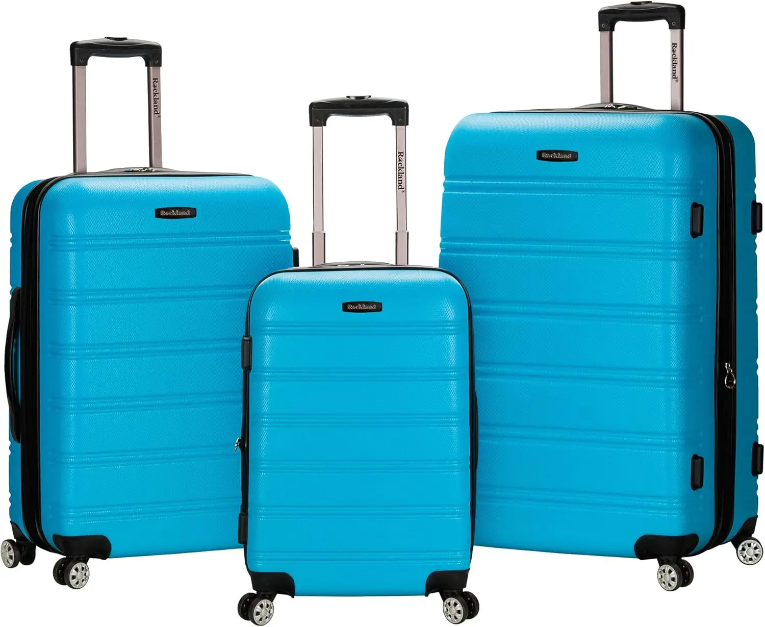3-Piece Expandable Spinner Wheel Luggage Set in Turquoise, Sizes 20"/24"/28", Durable Hardside Design for Easy Travel
3-Piece Expandable Spinner Wheel Luggage Set in Turquoise, Sizes 20"/24"/28", Durable Hardside Design for Easy Travel