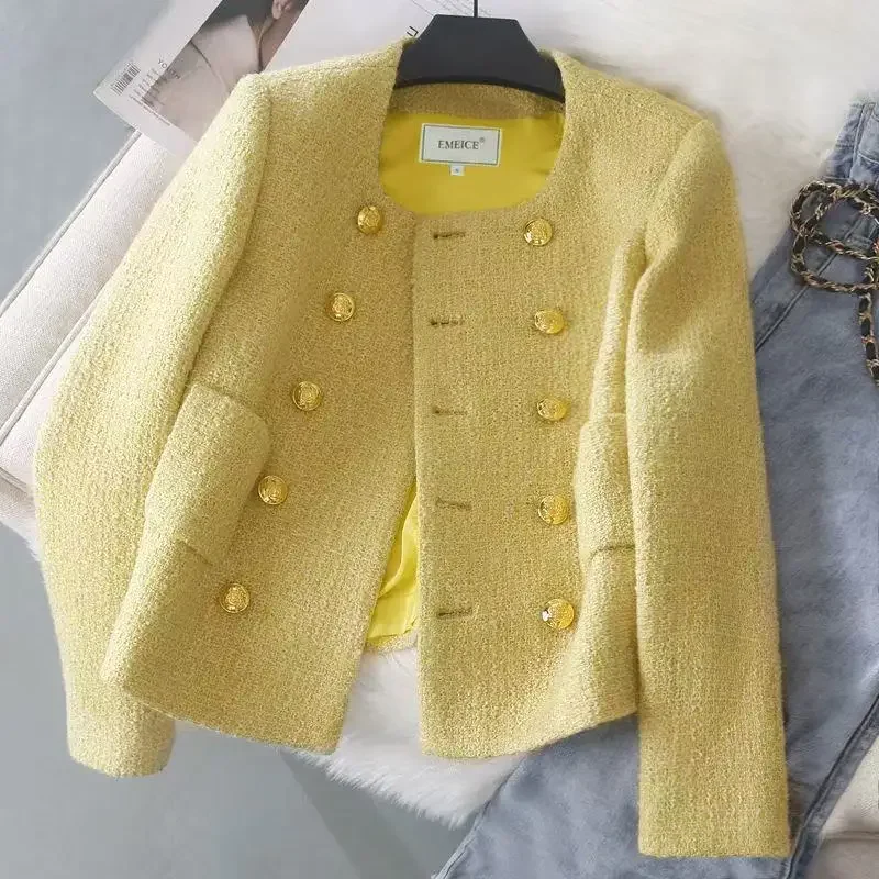 White Tweed Jackets Women Korean Fashion All Match Long Sleeve Sweet Coat O Neck Elegant Casual Female Tops
White Tweed Jackets Women Korean Fashion All Match Long Sleeve Sweet Coat O Neck Elegant Casual Female Tops