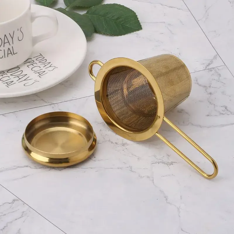 Reusable Mesh Tea Infuser Stainless Steel Strainer Loose Leaf Teapot Spice Filter with Lid Cups Kitchen Accessories Tea holder
Reusable Mesh Tea Infuser Stainless Steel Strainer Loose Leaf Teapot Spice Filter with Lid Cups Kitchen Accessories Tea holder