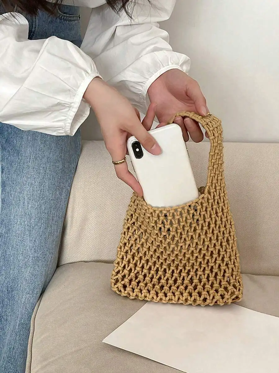 Boho Cotton Rope Woven Handbag For Women Hollow Out Crochet Small Clutch
Boho Cotton Rope Woven Handbag For Women Hollow Out Crochet Small Clutch