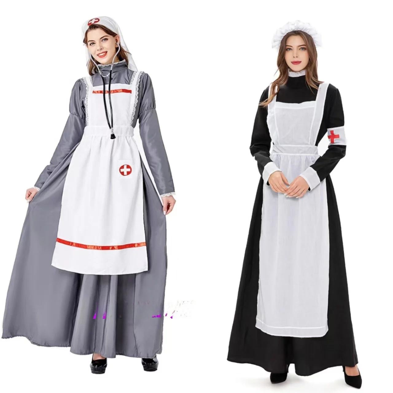 Adult 18th Century Monastery Nun Nightingale Nurse Costume Halloween Estate Maid Outfit Women's Traditional Ethnic Stage Costume
Adult 18th Century Monastery Nun Nightingale Nurse Costume Halloween Estate Maid Outfit Women's Traditional Ethnic Stage Costume