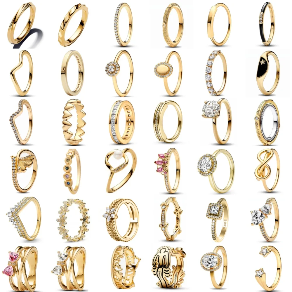 European New 925 Silver, Gold Series Bow Flower Ring Suitable For Exquisite High-Quality Jewelry For Women at Wedding Parties
European New 925 Silver, Gold Series Bow Flower Ring Suitable For Exquisite High-Quality Jewelry For Women at Wedding Parties