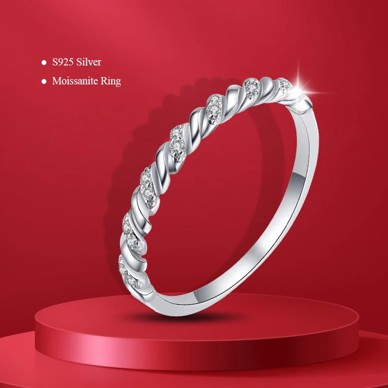 1.0mm Real Moissanite Ring 925 Sterling Silver Lab Diamond Wedding Ring Women's Jewelry Gift With box
1.0mm Real Moissanite Ring 925 Sterling Silver Lab Diamond Wedding Ring Women's Jewelry Gift With box