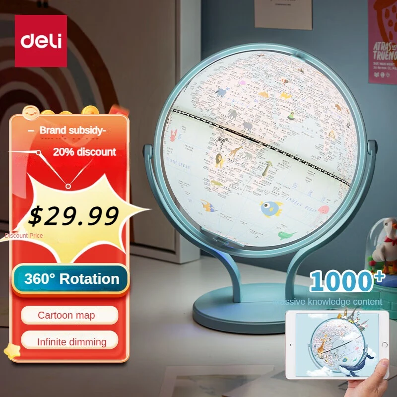 Deli Smart 3D Глобус детская планшетория детская игрушка для дошкольного обучения подарок на день рождения зарядная версия синего цвета
Deli Smart 3D Глобус детская планшетория детская игрушка для дошкольного обучения подарок на день рождения зарядная версия синего цвета