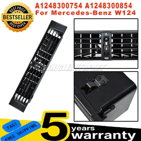 A1248300754 New For Mercedes-Benz W124 1 Pc Middle Front Dashboard Air Vent AC Grille Diffuser Panel A1248300854 car accessories