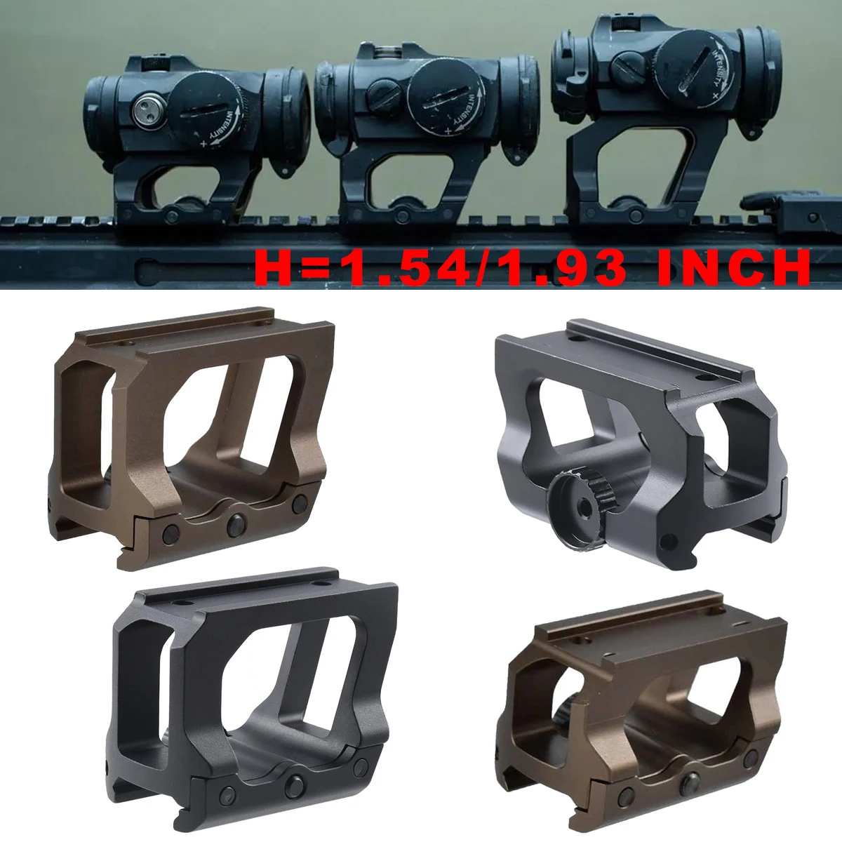 New 1.54" 1.93" Scope Mount for T002 T001 Red Dot Sight Easy Installation Adjustable Quick Detach Scope Mount Improved Accuracy
New 1.54" 1.93" Scope Mount for T002 T001 Red Dot Sight Easy Installation Adjustable Quick Detach Scope Mount Improved Accuracy