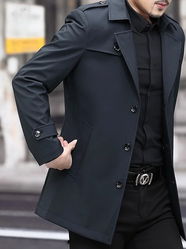 Men's Busin Jaet Coat Medium Length ort Collar Spring Autumn Mid-Age Casual Sle Single Button Closure Long Coat
Men's Busin Jaet Coat Medium Length ort Collar Spring Autumn Mid-Age Casual Sle Single Button Closure Long Coat