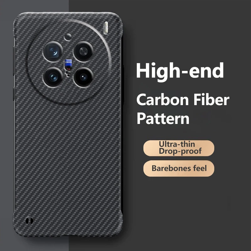 Carbon Fiber Case for VIVO X200 Pro Mini Luxury Texture Fabric Pattern Frameless Ultrathin Light Shockproof Phone Back Cover
Carbon Fiber Case for VIVO X200 Pro Mini Luxury Texture Fabric Pattern Frameless Ultrathin Light Shockproof Phone Back Cover