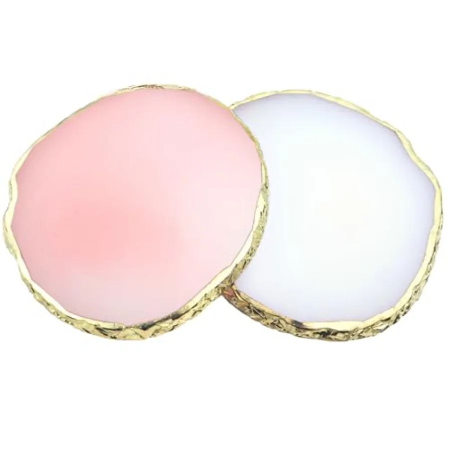 2Pcs Resin Nail Art Palette, Nail Polish Palette, Gold Edge Nails Holder Display Board, Cosmetic Mixing Tools for Nails Art Whi
2Pcs Resin Nail Art Palette, Nail Polish Palette, Gold Edge Nails Holder Display Board, Cosmetic Mixing Tools for Nails Art Whi