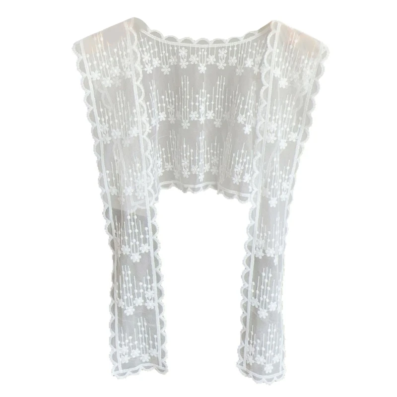 Korean Styles Neck Scarve Elegant Flower Lace Woman's Shawl Wrap Shoulder Faux Collar Capes Multifunctional Waist Belt
Korean Styles Neck Scarve Elegant Flower Lace Woman's Shawl Wrap Shoulder Faux Collar Capes Multifunctional Waist Belt