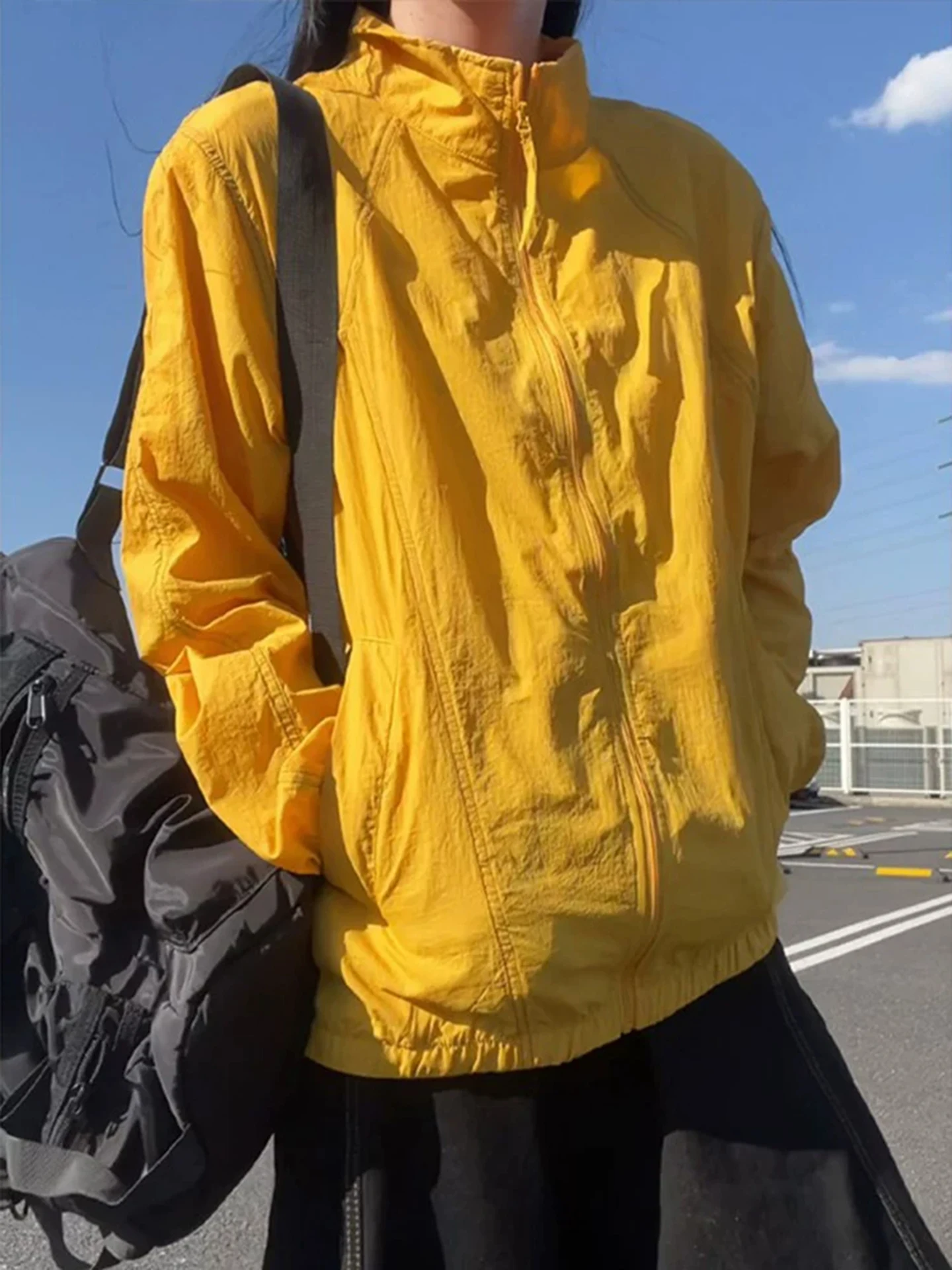 Yellow UPF50 Sun Protection Outerwear Jacket Unisex Summer American Structure Stand Collar Outdoor Quick Dry Fleece Cycling Suit
Yellow UPF50 Sun Protection Outerwear Jacket Unisex Summer American Structure Stand Collar Outdoor Quick Dry Fleece Cycling Suit