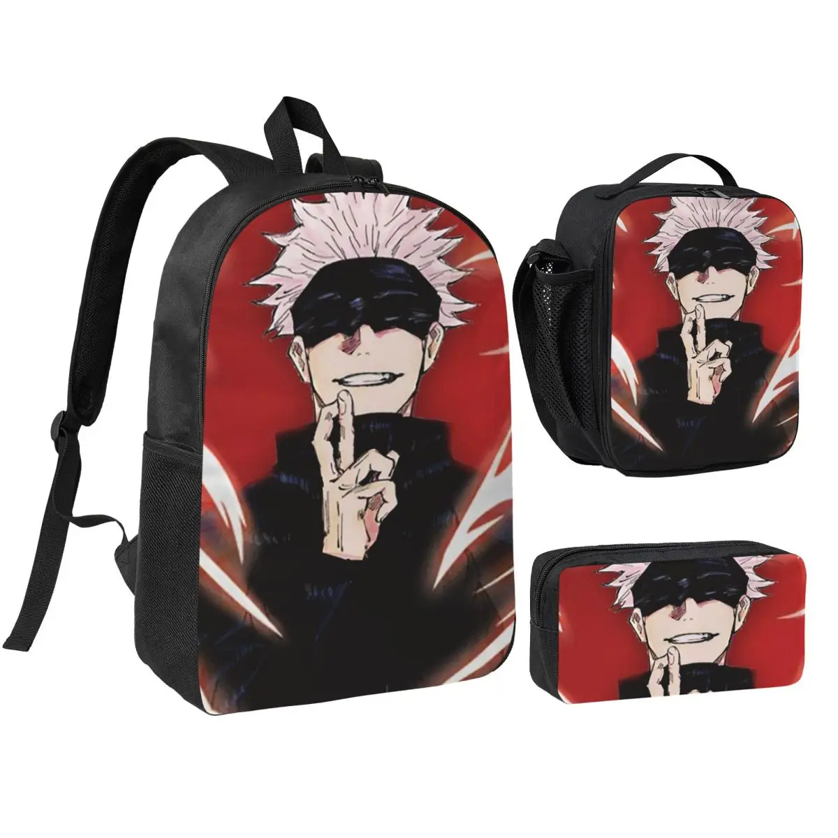 Satoru Gojo Anime Jujutsu Kaisen Backpack Student BookBag School Bag Computer Shoulder Bags 3ps Insulated Lunch Bag Pencil Case
Satoru Gojo Anime Jujutsu Kaisen Backpack Student BookBag School Bag Computer Shoulder Bags 3ps Insulated Lunch Bag Pencil Case
