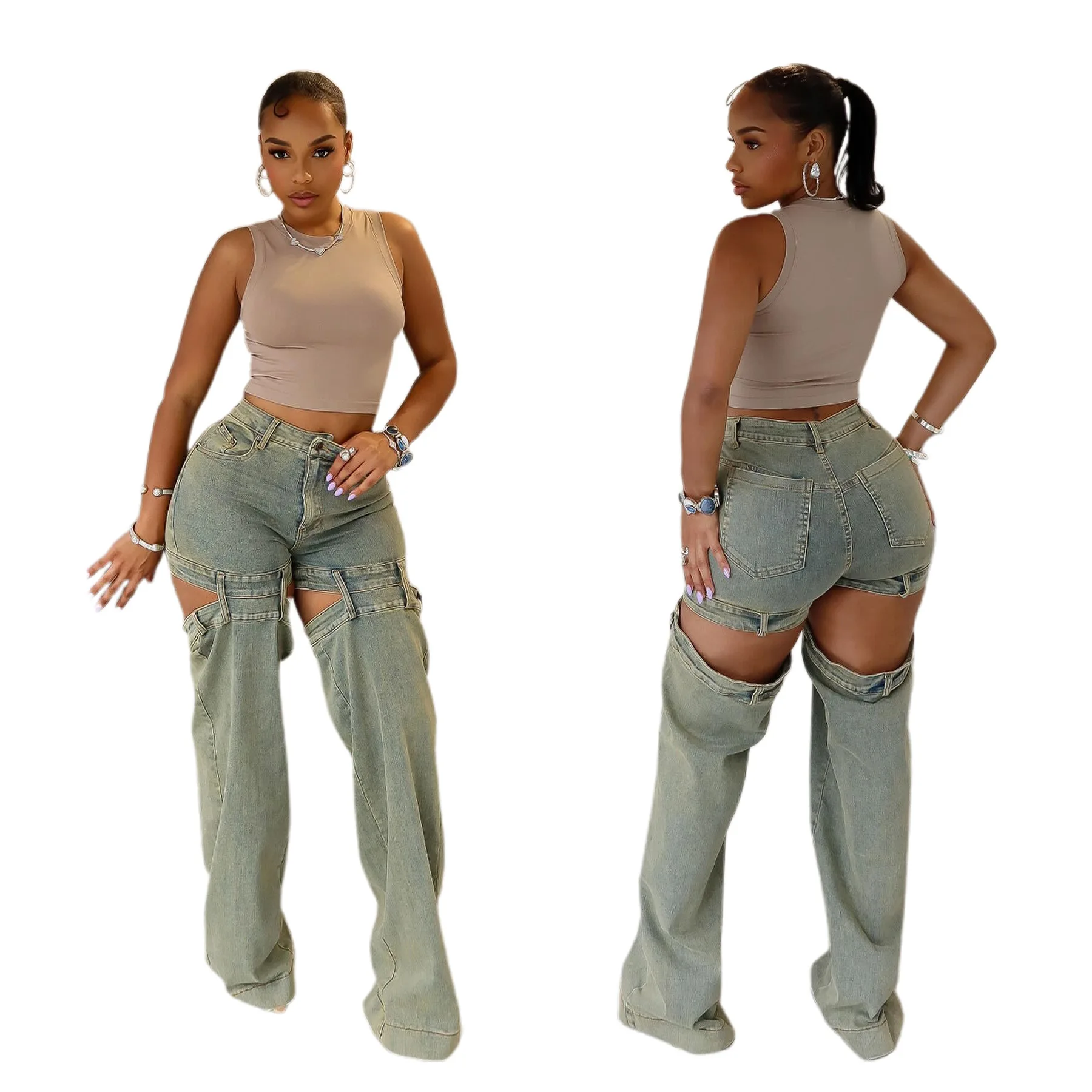 2026 Summer New Product Straight Tube Old Washed Hollow Jeans
2026 Summer New Product Straight Tube Old Washed Hollow Jeans