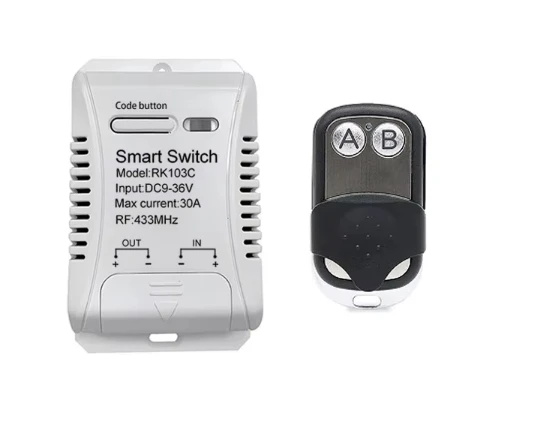 DC 12V24V30A 1CH433 MHz wireless remote control switch relay receiver motor water pump household light learning code transmitter
DC 12V24V30A 1CH433 MHz wireless remote control switch relay receiver motor water pump household light learning code transmitter