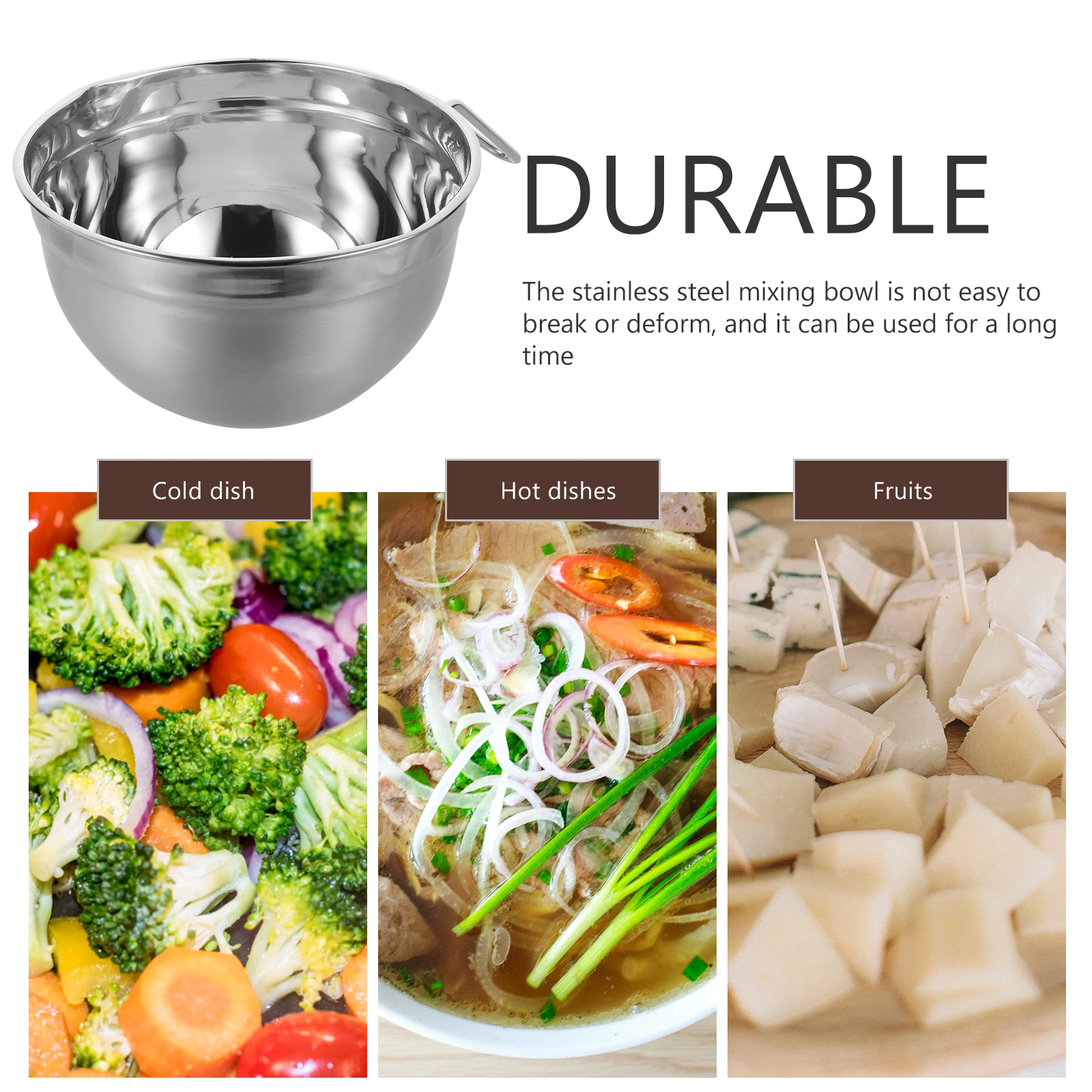 Stainless Steel Mixing Multi-Functional Kitchen Egg Soup Salad Bowl Baking Dough Whisk Storage Cooking Utensil Stainless
Stainless Steel Mixing Multi-Functional Kitchen Egg Soup Salad Bowl Baking Dough Whisk Storage Cooking Utensil Stainless