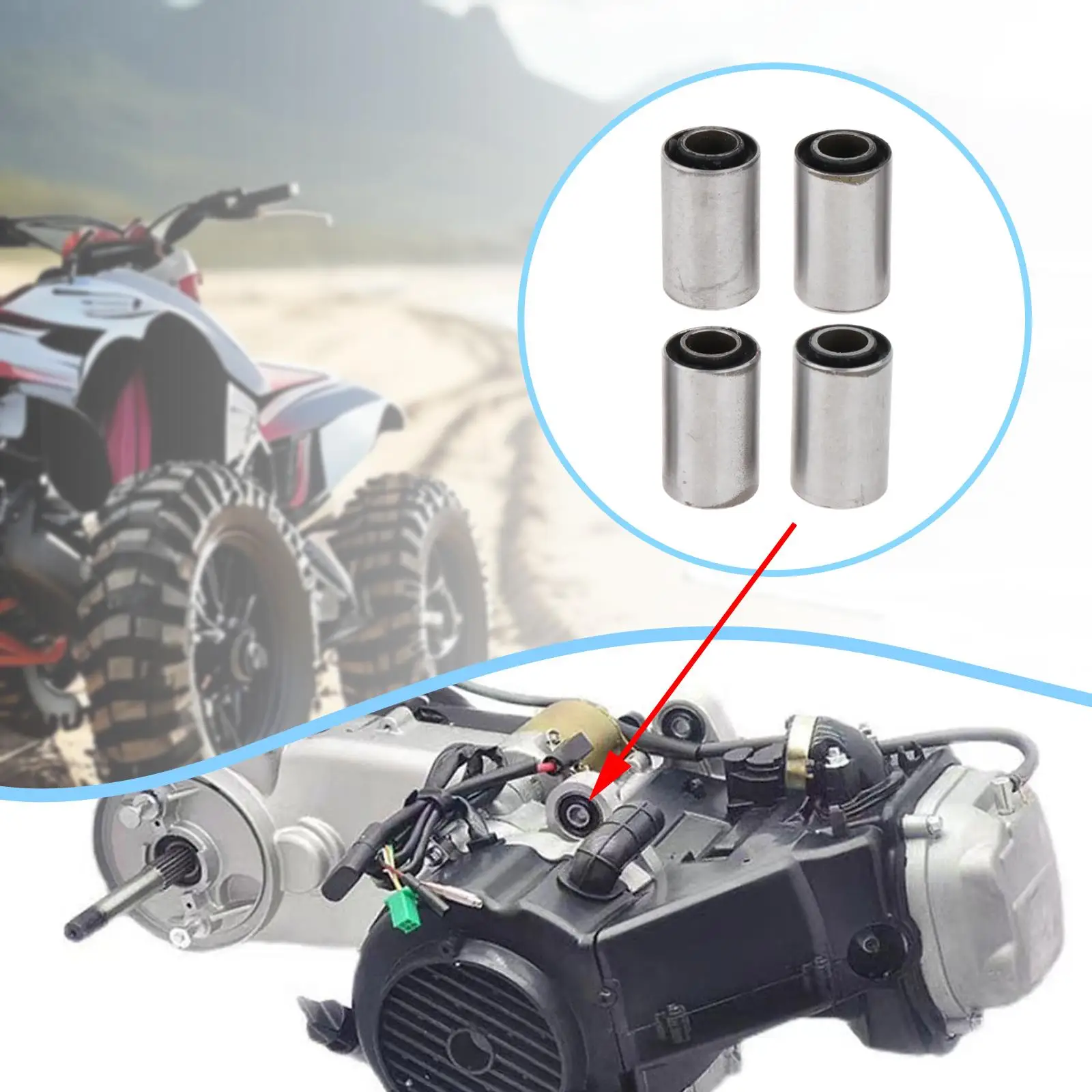 4 Pieces Rear Swing Arm Bushes Motorcycle Accessory Spare Parts Easy to Use 4.2cm Height for Mini Bike Beach Vehicle
4 Pieces Rear Swing Arm Bushes Motorcycle Accessory Spare Parts Easy to Use 4.2cm Height for Mini Bike Beach Vehicle