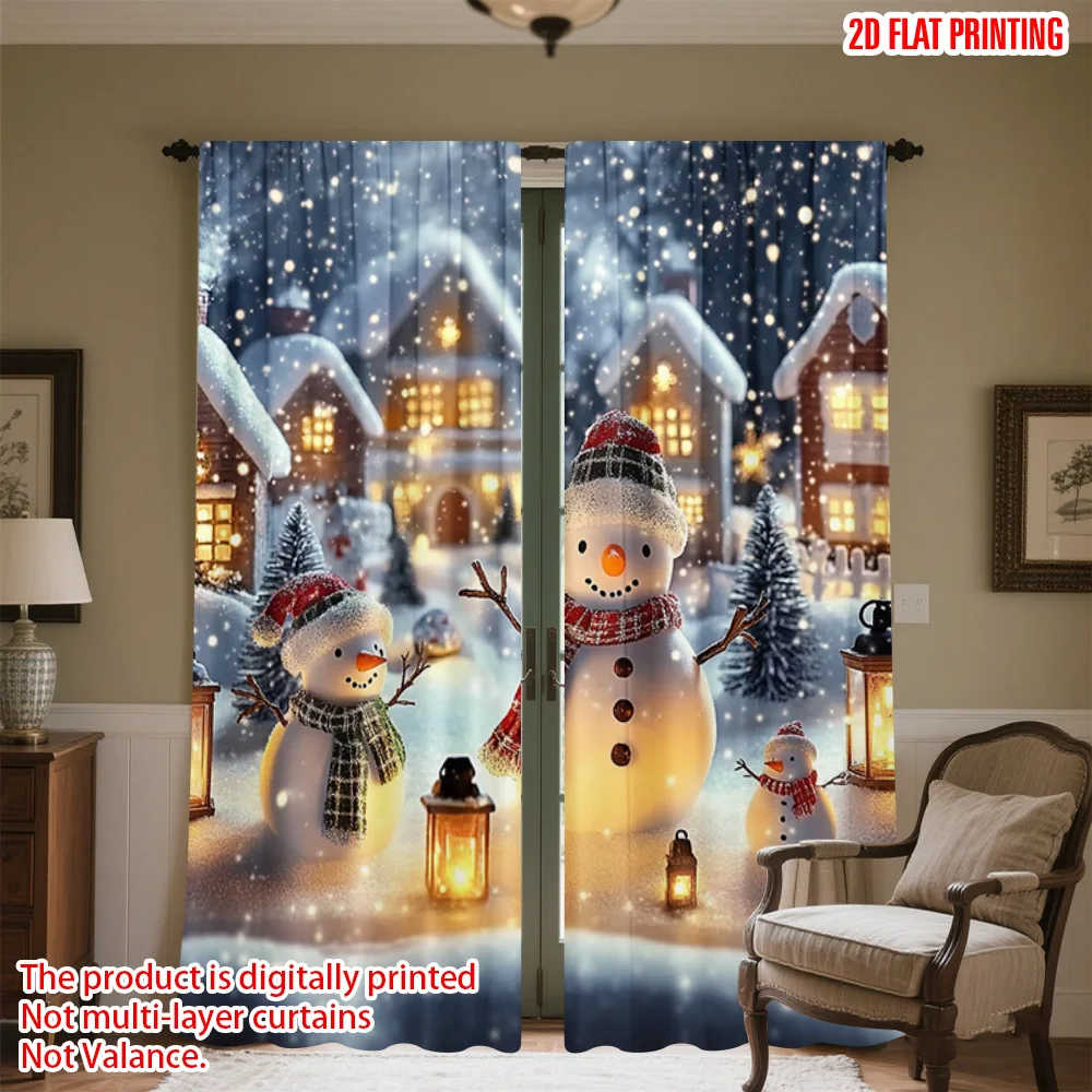 2pcs 2D flat printing Merry Christmas Popular Curtains Winter Wonderland Snowman Scene 100% Polyester Without Electricity
2pcs 2D flat printing Merry Christmas Popular Curtains Winter Wonderland Snowman Scene 100% Polyester Without Electricity