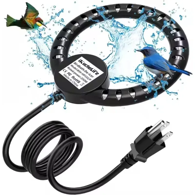 Bird Bath Heater, Winter Water Heating De-icer for Outdoor Farm Livestock Bathing and Drinking
Bird Bath Heater, Winter Water Heating De-icer for Outdoor Farm Livestock Bathing and Drinking