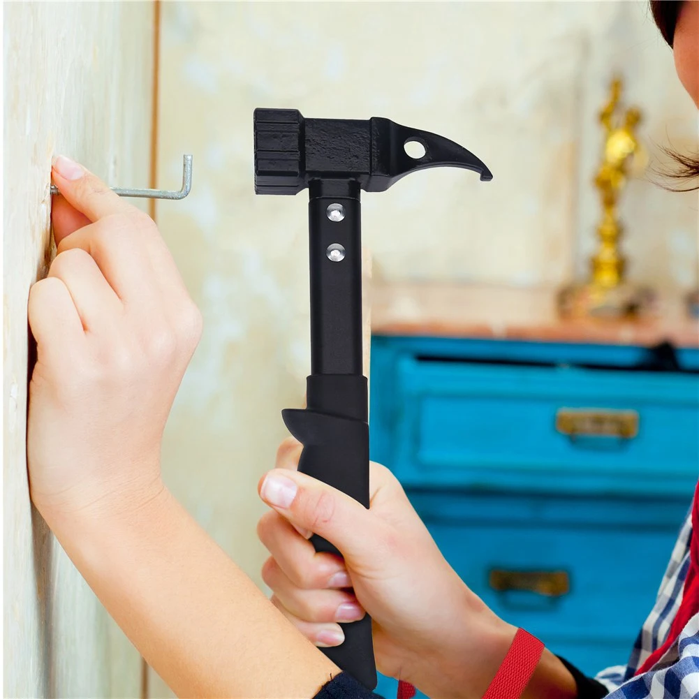 Hammer Metal Hammer Nail Puller Hammer Outdoor Framing Hammer High Strength Rubber Handle with Lanyard Nail Puller Camping
Hammer Metal Hammer Nail Puller Hammer Outdoor Framing Hammer High Strength Rubber Handle with Lanyard Nail Puller Camping