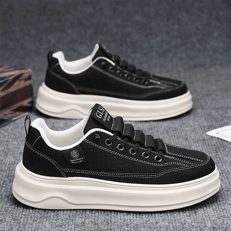 Men's Casual Leather Sports Shoes Versatile Thick-Soled Trendy Skateboard Style Luxury Autumn New 2025 for Young People
Men's Casual Leather Sports Shoes Versatile Thick-Soled Trendy Skateboard Style Luxury Autumn New 2025 for Young People