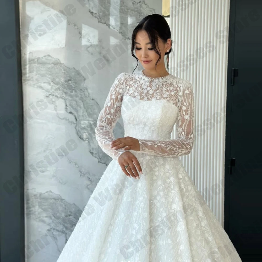 Glitter Women's Bridal Dress Lace High Neck Ball Wedding Dresses A-line 2026 Bride Gowns Customized vestido de novia Bride Dress
Glitter Women's Bridal Dress Lace High Neck Ball Wedding Dresses A-line 2026 Bride Gowns Customized vestido de novia Bride Dress