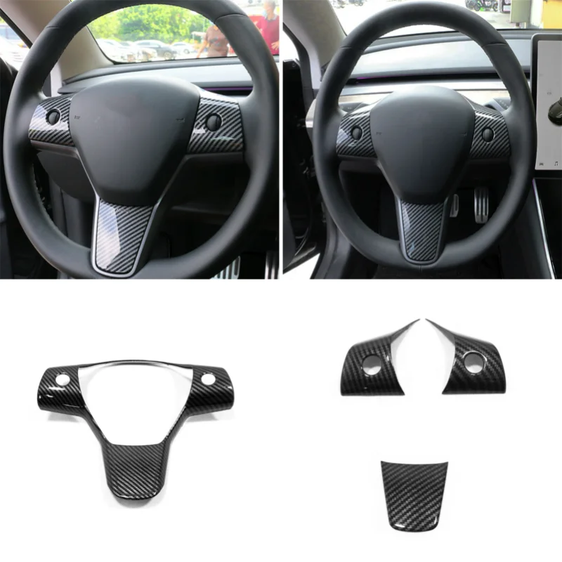 For Tesla Model 3 Model Y 2017-2022 2021 Carbon Fiber ABS Auto Accessories Protective Cover Car Steering Wheel Decorative Patch
For Tesla Model 3 Model Y 2017-2022 2021 Carbon Fiber ABS Auto Accessories Protective Cover Car Steering Wheel Decorative Patch