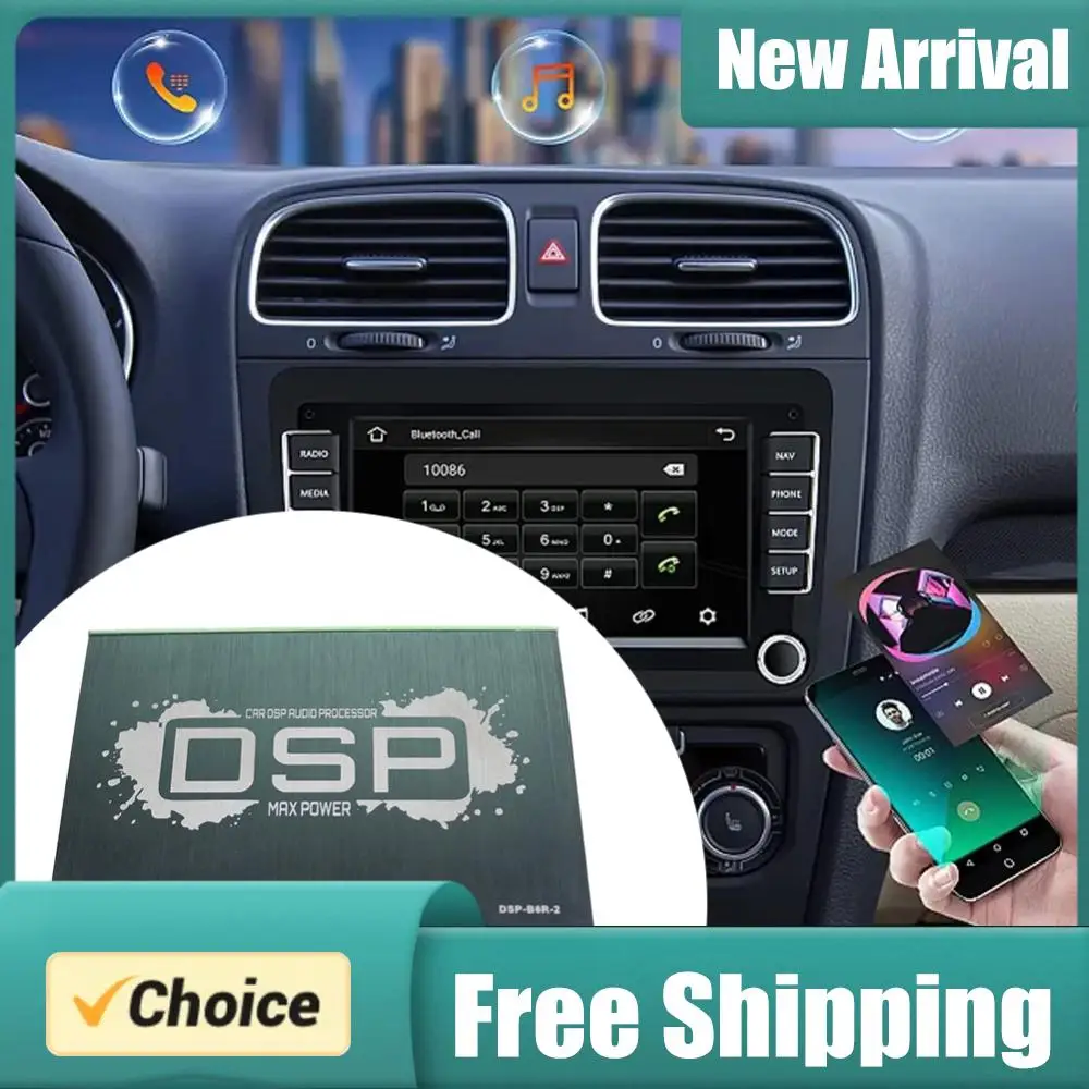 DSP Car Power Amplifier Support APP Control Audio Digital Sound Processor 6-Channel Output DSP Car Equalizer Car Accessories