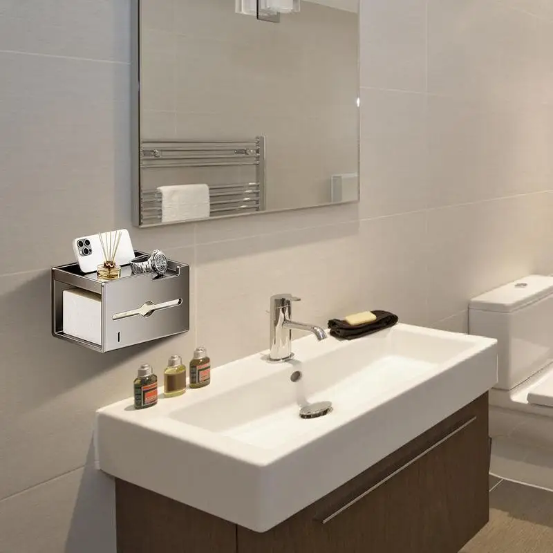 Toilet Paper Stand Bathroom Toilet Paper Holder With Shelf Aluminum Wall Mount Storage Organizer Rustproof Modern Decor Napkin
Toilet Paper Stand Bathroom Toilet Paper Holder With Shelf Aluminum Wall Mount Storage Organizer Rustproof Modern Decor Napkin