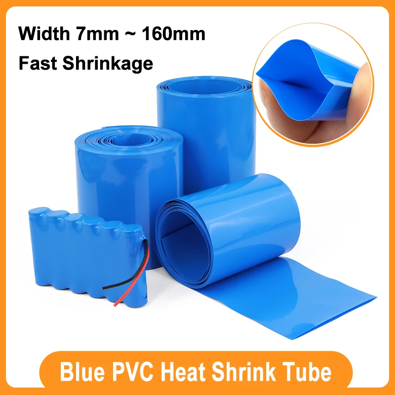 1m ~ 20m PVC Heat Shrink Tube Blue 7mm ~ 160mm for 18650 Lithium Battery Pack Insulated Film Wrap Case Protection Cable Sleeve
1m ~ 20m PVC Heat Shrink Tube Blue 7mm ~ 160mm for 18650 Lithium Battery Pack Insulated Film Wrap Case Protection Cable Sleeve