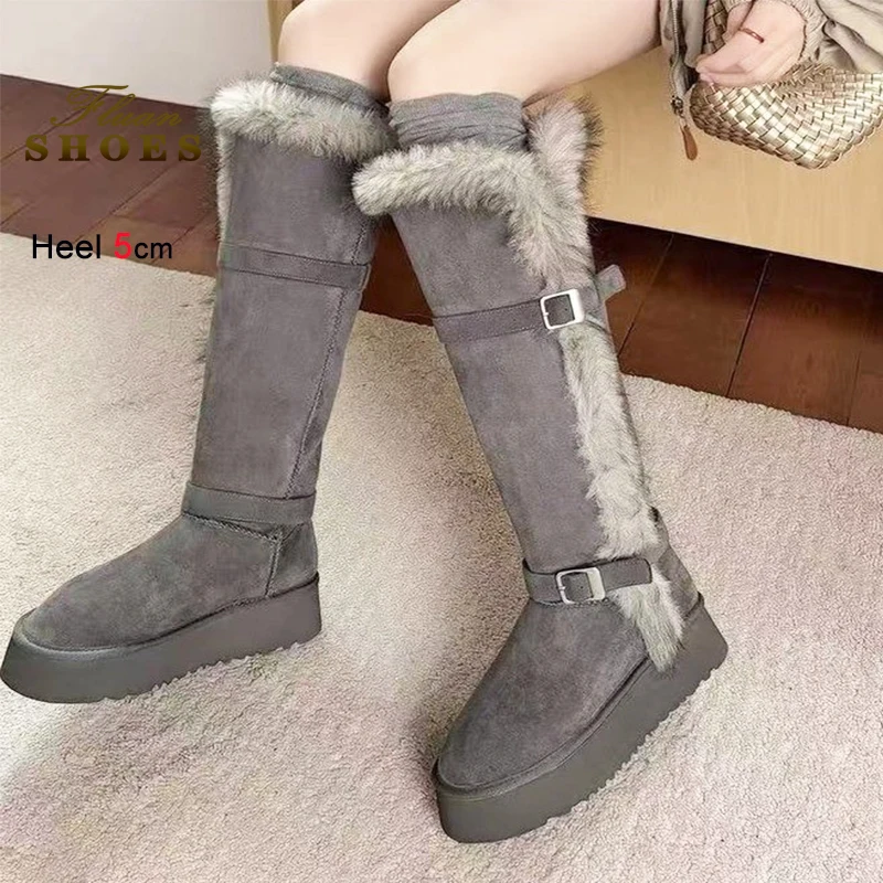 High Tube Snow Boots Winter Warm Women Cotton Shoes Plus Size Anti slip Thick Bottom Faux Fur 5CM Woman Suede Knee-high Boots
High Tube Snow Boots Winter Warm Women Cotton Shoes Plus Size Anti slip Thick Bottom Faux Fur 5CM Woman Suede Knee-high Boots