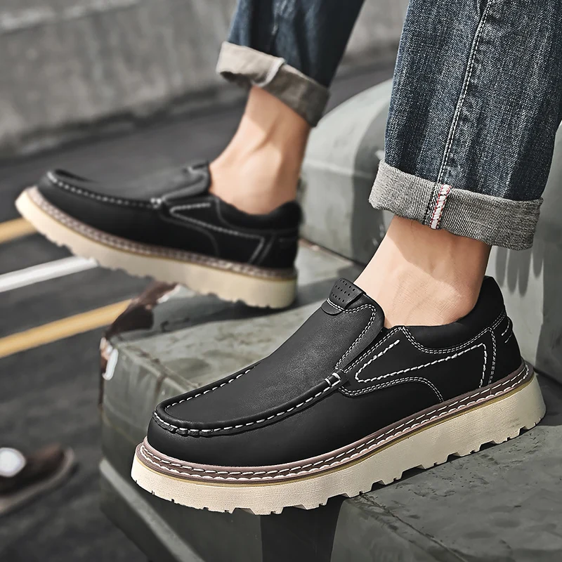 Men's Platform Working Leather Shoes Auutmn Lace Up Men Shoe Breathable Retro Brown Casual Shoes for Men Outdoor Hiking Sneakers
Men's Platform Working Leather Shoes Auutmn Lace Up Men Shoe Breathable Retro Brown Casual Shoes for Men Outdoor Hiking Sneakers