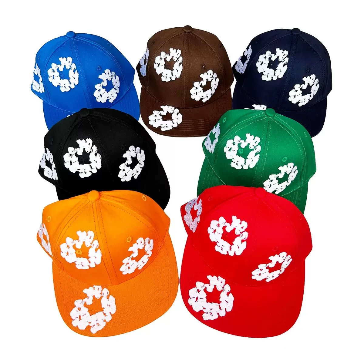 DENIM TEARS brand matching hat, kapok flower embroidered baseball cap, sun hat, flat edge hat, clothing set matching hat
DENIM TEARS brand matching hat, kapok flower embroidered baseball cap, sun hat, flat edge hat, clothing set matching hat