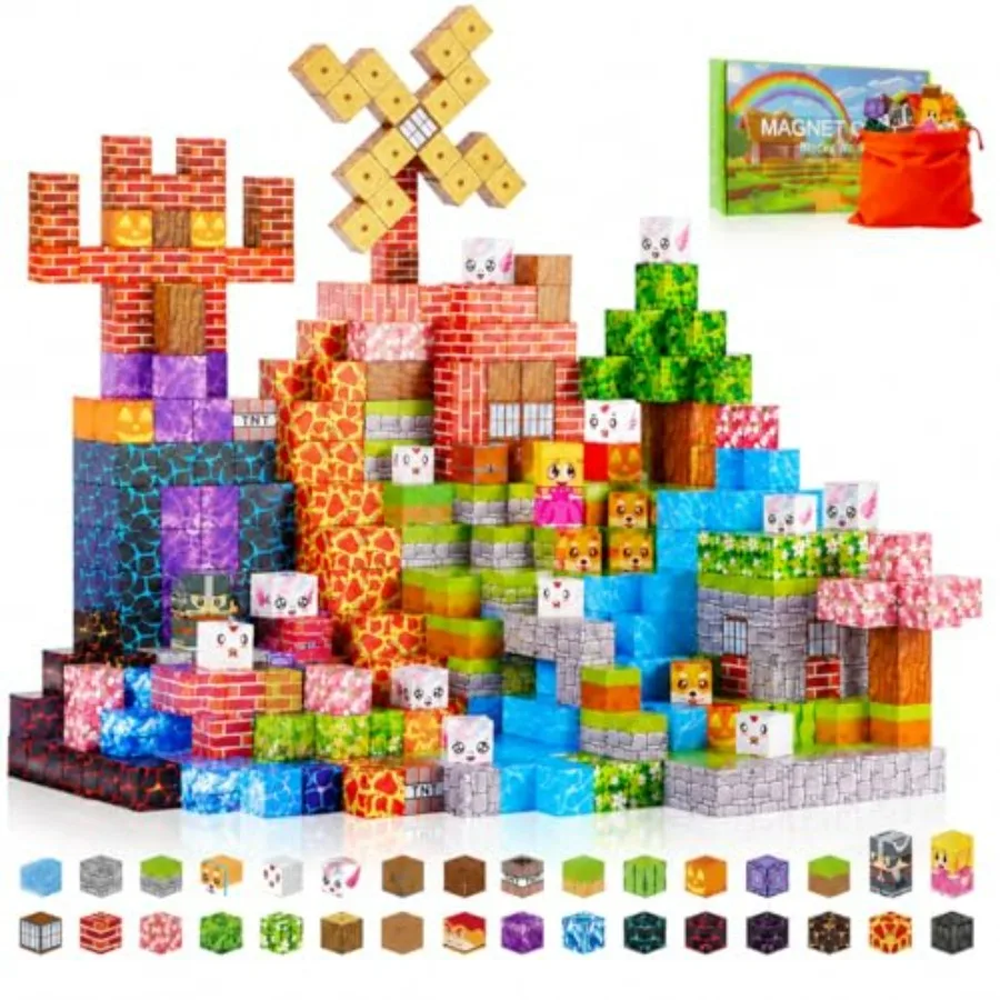 Magnetic Blocks for 3-8, STEM Building Tiles Montessori Construction Toys, 150PCS 0.8in Stacking Blocks for Boys Girls, Birthda
Magnetic Blocks for 3-8, STEM Building Tiles Montessori Construction Toys, 150PCS 0.8in Stacking Blocks for Boys Girls, Birthda