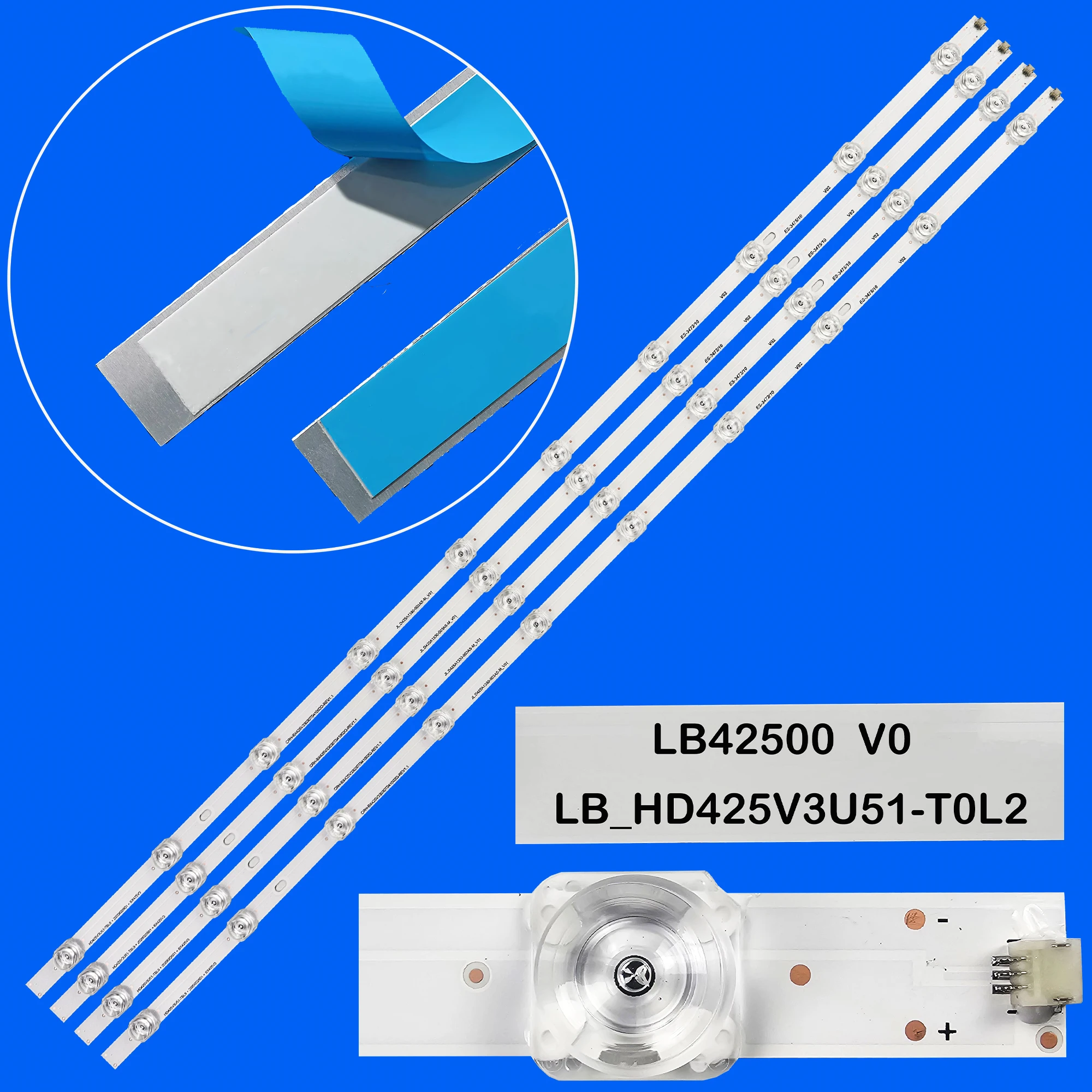 1/5/10 Kit LED Backlight Strio CRH-BX425V33030T041002Q-REV1.1 For H43B7300 H43B7500 H53A6140 LB42500 V0 LB_HD425V3U51-T0L2
1/5/10 Kit LED Backlight Strio CRH-BX425V33030T041002Q-REV1.1 For H43B7300 H43B7500 H53A6140 LB42500 V0 LB_HD425V3U51-T0L2