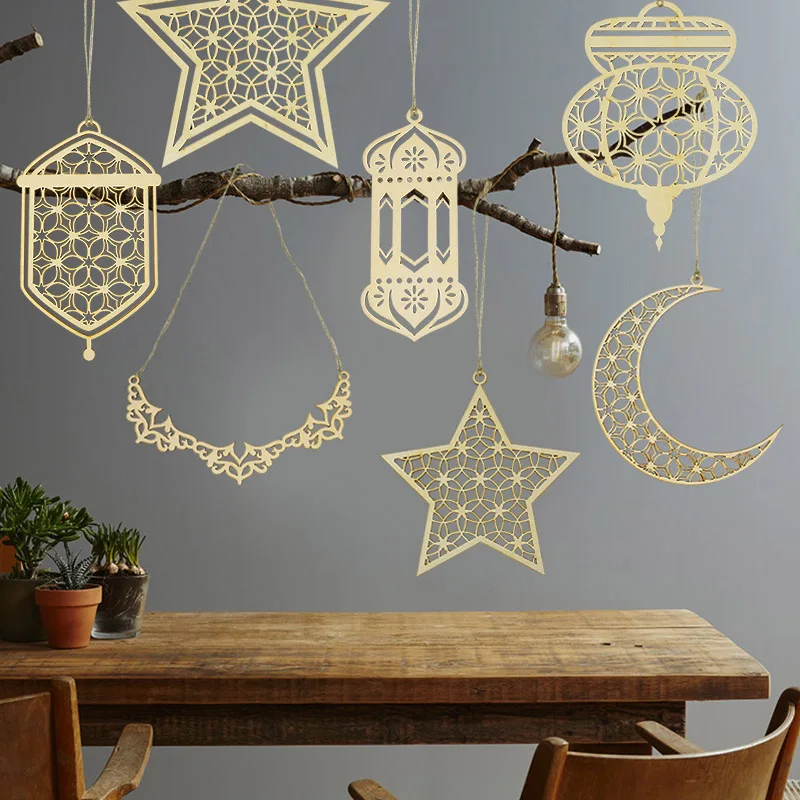 3pcs EID Mubarak Wooden Ornaments Hollow Star Moon Hanging Pendants Ramadan Decoration For Home Islamic Muslim Party Eid Decor
3pcs EID Mubarak Wooden Ornaments Hollow Star Moon Hanging Pendants Ramadan Decoration For Home Islamic Muslim Party Eid Decor