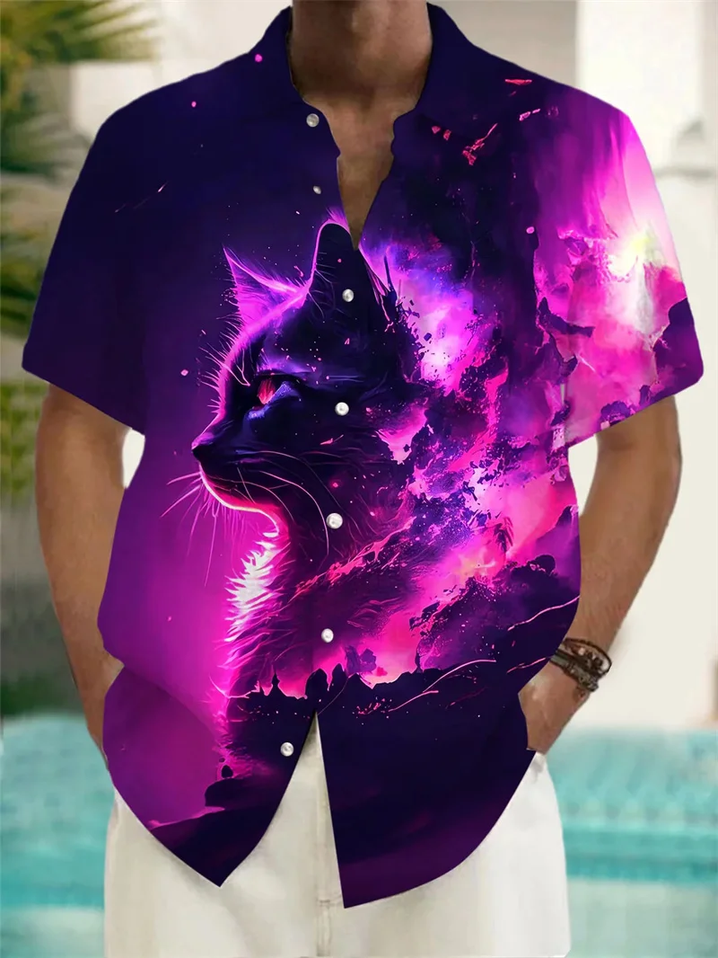 Cool Cat Men's Casual Fashion Outdoor Hawaiian Men's Top Short Sleeve Shirt Plus Size Versatile Comfortable Premium Printed 2024
Cool Cat Men's Casual Fashion Outdoor Hawaiian Men's Top Short Sleeve Shirt Plus Size Versatile Comfortable Premium Printed 2024