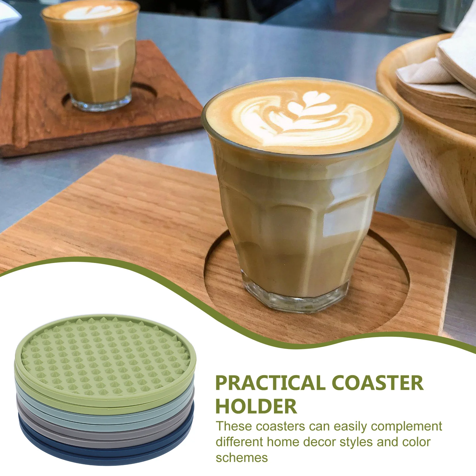 8Pcs Silicone Coasters Nonslip Drink Coasters Stylish Coffee Table Protection Modern Home Decor Drink Coaster Coaster for Desk
8Pcs Silicone Coasters Nonslip Drink Coasters Stylish Coffee Table Protection Modern Home Decor Drink Coaster Coaster for Desk