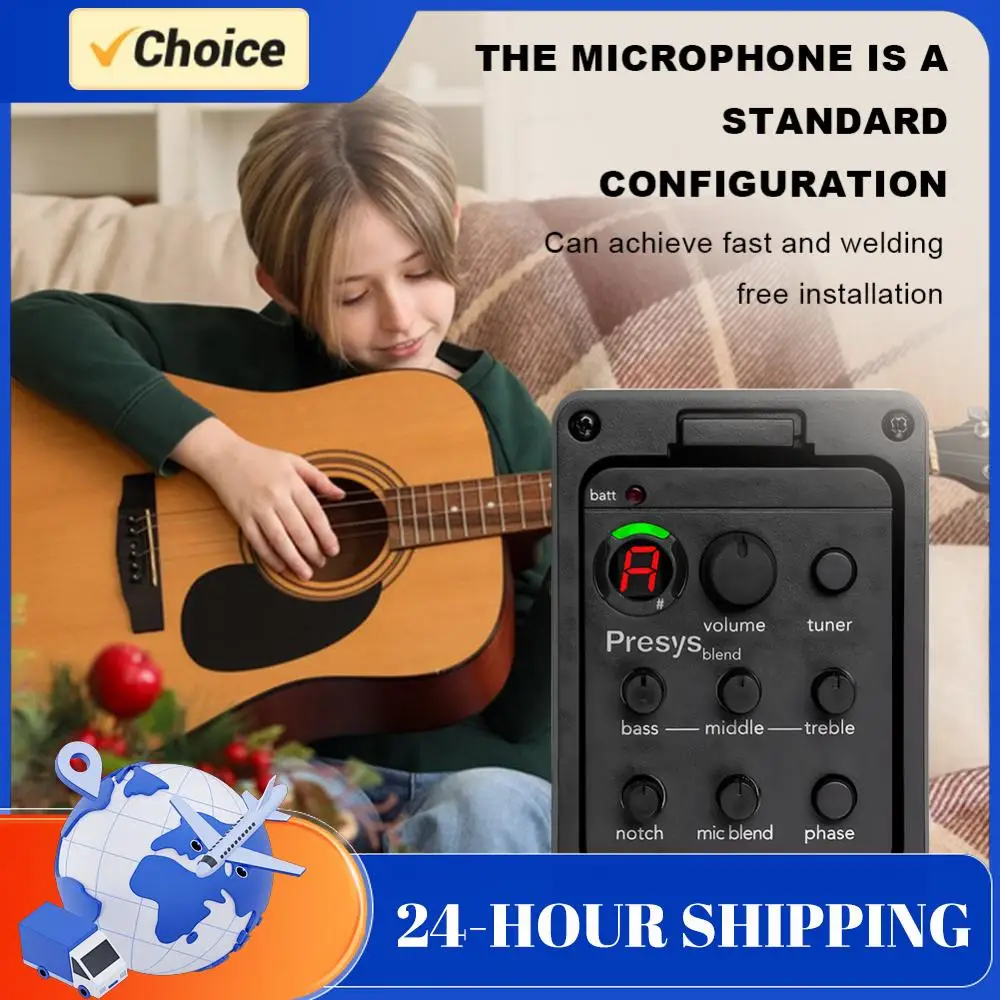 Plastic 301 Guitar Pickup EQ Equalizer with Tuner Presys Piezo Pickup Guitar Tuner Guitar Soundhole EQ Parts Accessories
Plastic 301 Guitar Pickup EQ Equalizer with Tuner Presys Piezo Pickup Guitar Tuner Guitar Soundhole EQ Parts Accessories