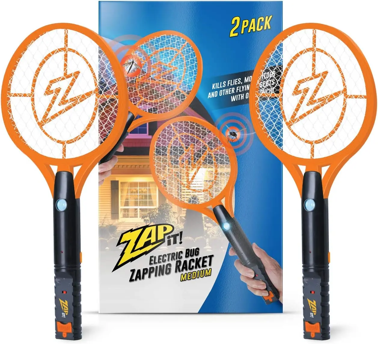USB Rechargeable Electric Fly Swatter Racket - 4000V Mosquito Zapper for Indoor Outdoor Use, Medium Orange
USB Rechargeable Electric Fly Swatter Racket - 4000V Mosquito Zapper for Indoor Outdoor Use, Medium Orange