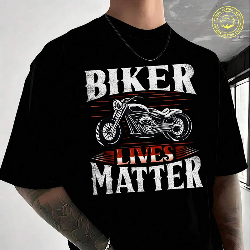 Хлопковая футболка Biker Lives Matter для мотоциклистов, новые мужские повседневные футболки с круглым вырезом и короткими рукавами
Хлопковая футболка Biker Lives Matter для мотоциклистов, новые мужские повседневные футболки с круглым вырезом и короткими рукавами