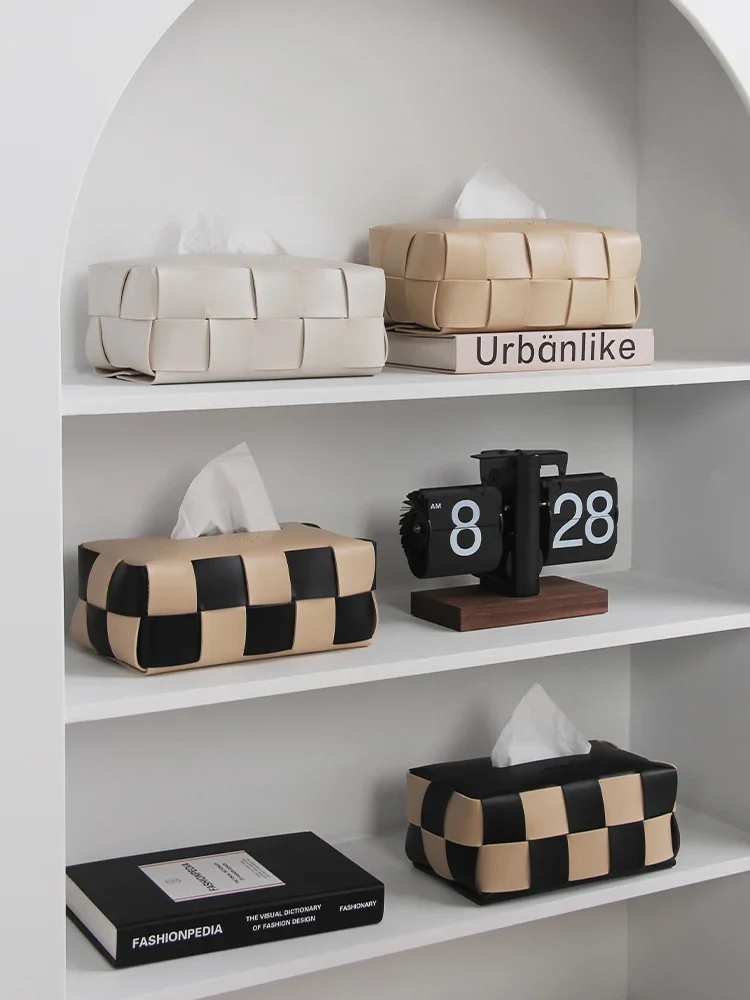 High-quality woven leather tissue box, living room, household coffee table, light luxury, cream style, high-end car paper box
High-quality woven leather tissue box, living room, household coffee table, light luxury, cream style, high-end car paper box
