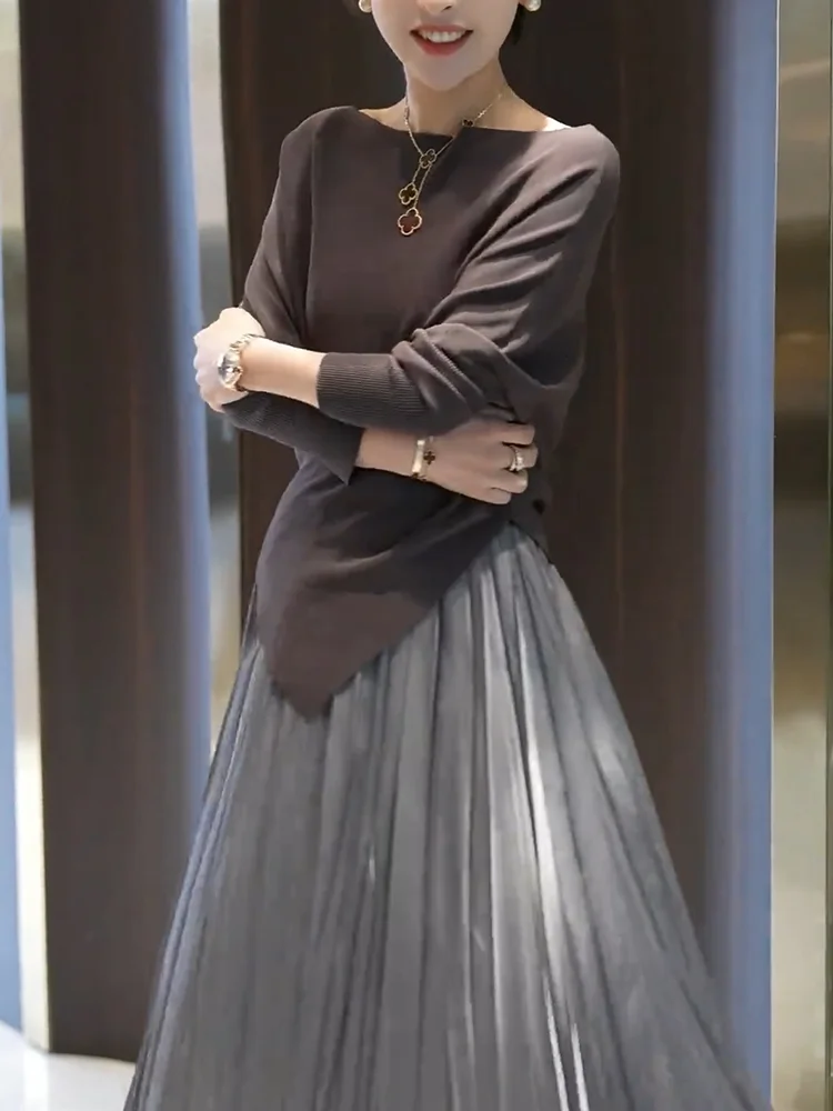 Модный женский топ с рукавами «летучая мышь» больших размеров, универсальный, стройнящий, с длинными рукавами, летняя новинка, европейский стиль, для повседневной носки
Модный женский топ с рукавами «летучая мышь» больших размеров, универсальный, стройнящий, с длинными рукавами, летняя новинка, европейский стиль, для повседневной носки