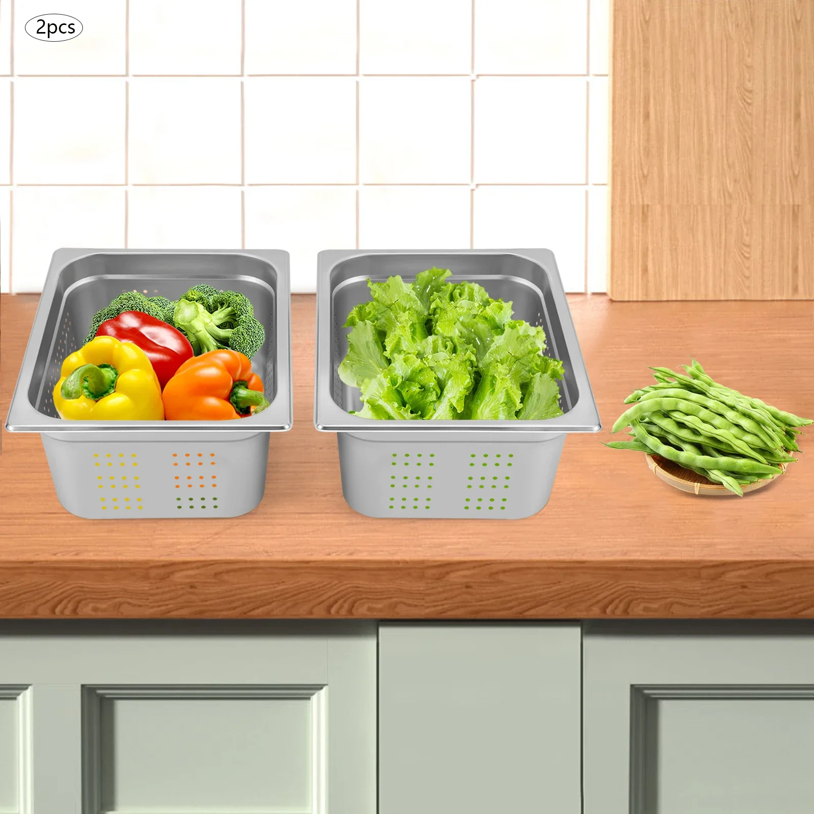 2 шт., 1/2 размера, 6-дюймовая глубокая перфорированная паровая сковорода из нержавеющей стали с защитой от взлома для общественного питания и шведского стола
2 шт., 1/2 размера, 6-дюймовая глубокая перфорированная паровая сковорода из нержавеющей стали с защитой от взлома для общественного питания и шведского стола