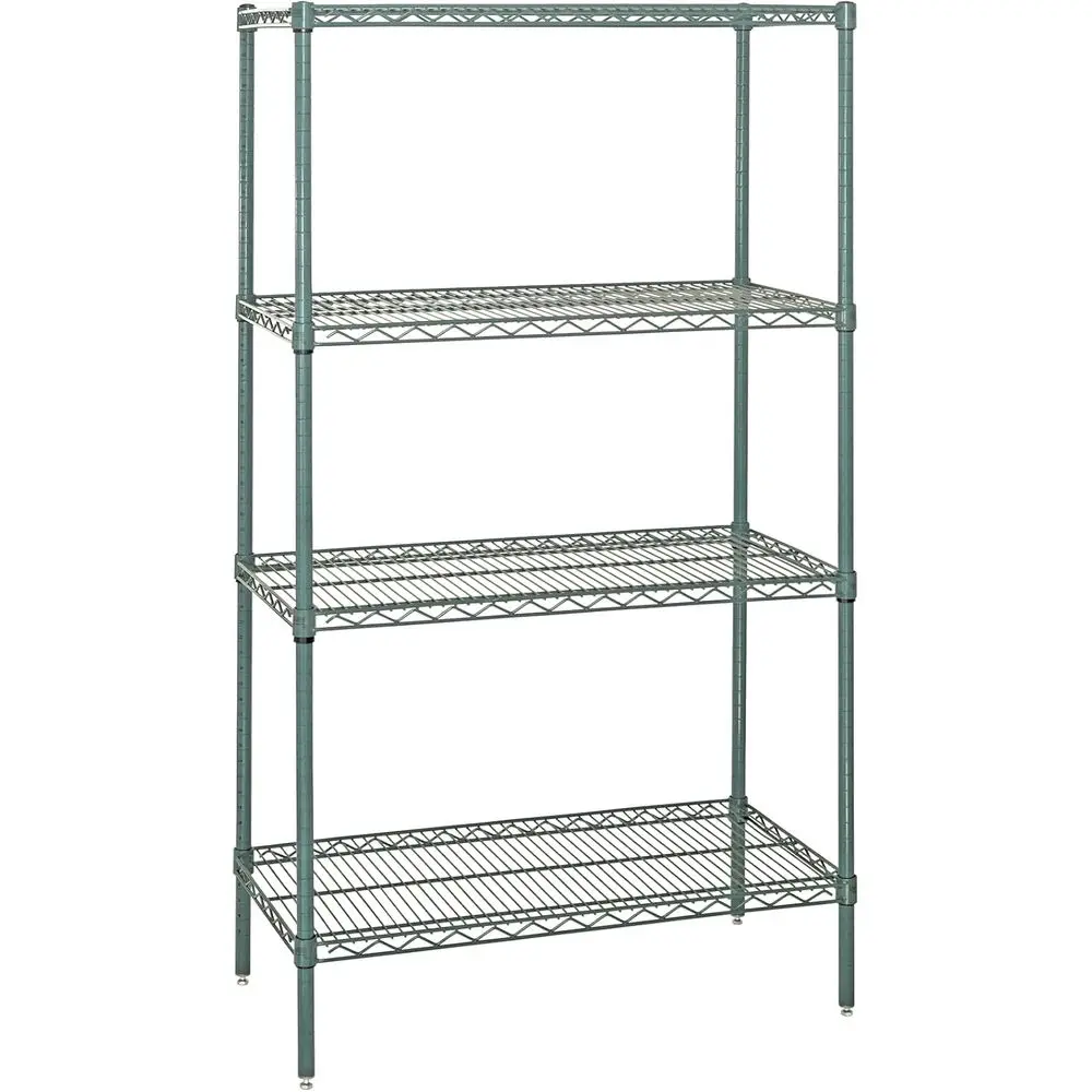 Wire Shelving Starter Kit, 4 Shelves, 4 Posts, 800 lb Capacity, 36W x 21D x 74H, Green Epoxy Finish
Wire Shelving Starter Kit, 4 Shelves, 4 Posts, 800 lb Capacity, 36W x 21D x 74H, Green Epoxy Finish