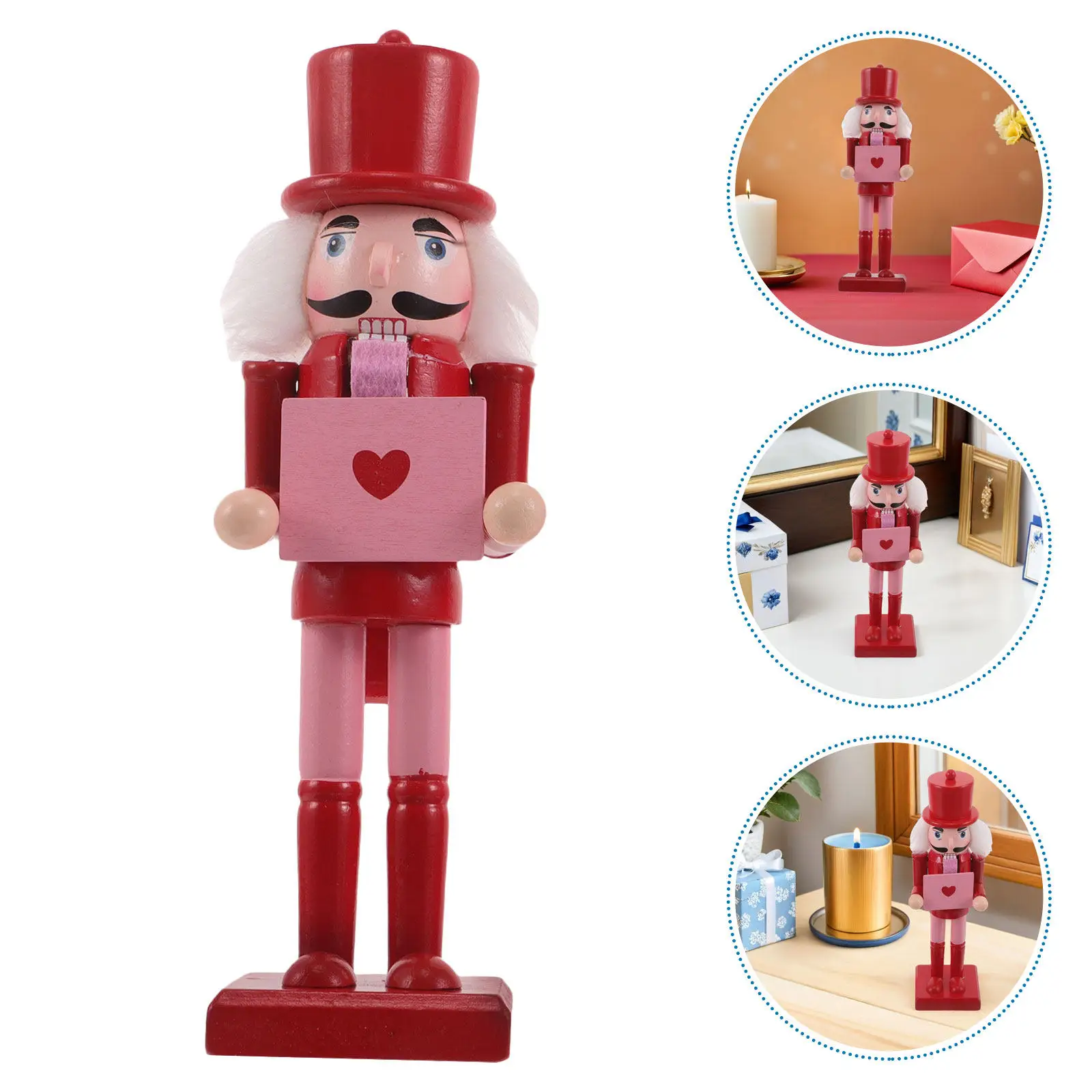 10 Inch Valentine's Day Heart Nutcracker Wooden Statue Red Love Decor for Desktop Mantel Table Centerpiece Holiday Party Festive
10 Inch Valentine's Day Heart Nutcracker Wooden Statue Red Love Decor for Desktop Mantel Table Centerpiece Holiday Party Festive