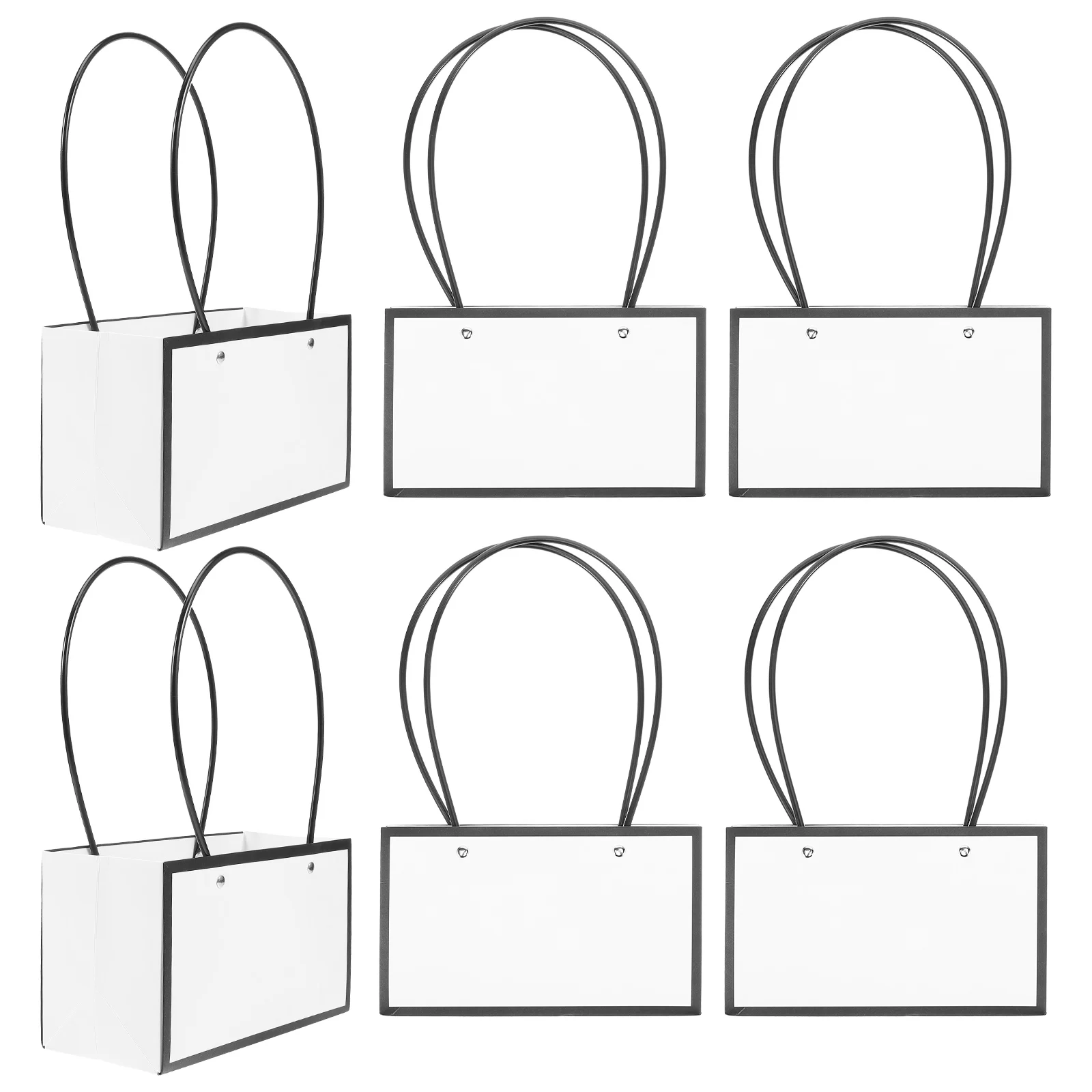 6 Pcs Paper Flower Basket Tote Bags Waterproof White Bouquet Packaging Party Favor Gift Boxes For Flowers
6 Pcs Paper Flower Basket Tote Bags Waterproof White Bouquet Packaging Party Favor Gift Boxes For Flowers