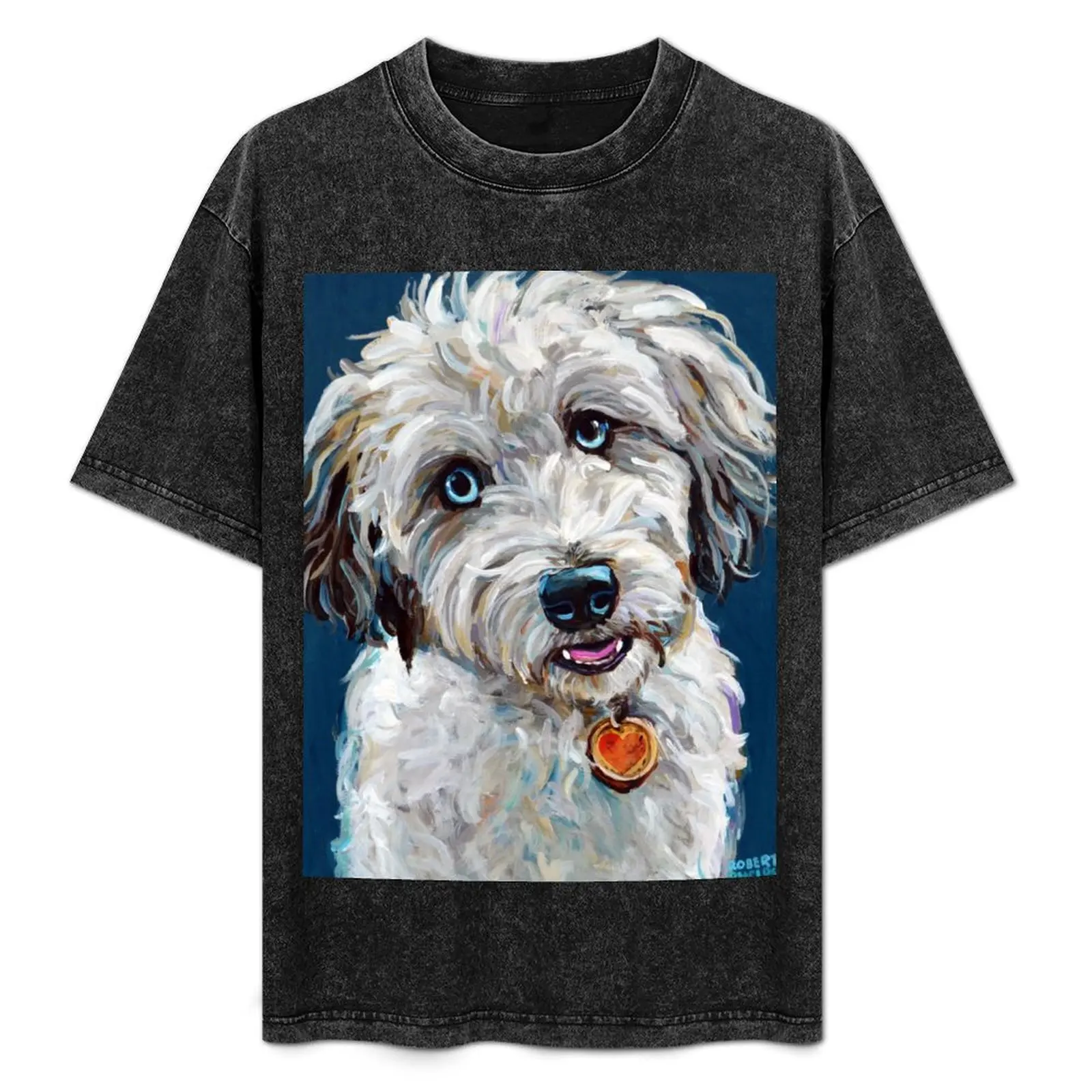 Cute Blue Eyed Aussiedoodle T-Shirt Work Wear Short Sleeve T-Shirt
Cute Blue Eyed Aussiedoodle T-Shirt Work Wear Short Sleeve T-Shirt