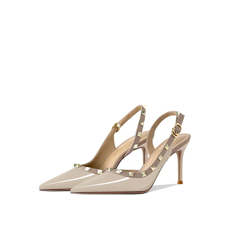 Women Rivet Decorated High Heels with Pointed Edges Thin Heels Casual Women Shoes Elegant Shallow High-heeled Women Shoes New
Women Rivet Decorated High Heels with Pointed Edges Thin Heels Casual Women Shoes Elegant Shallow High-heeled Women Shoes New