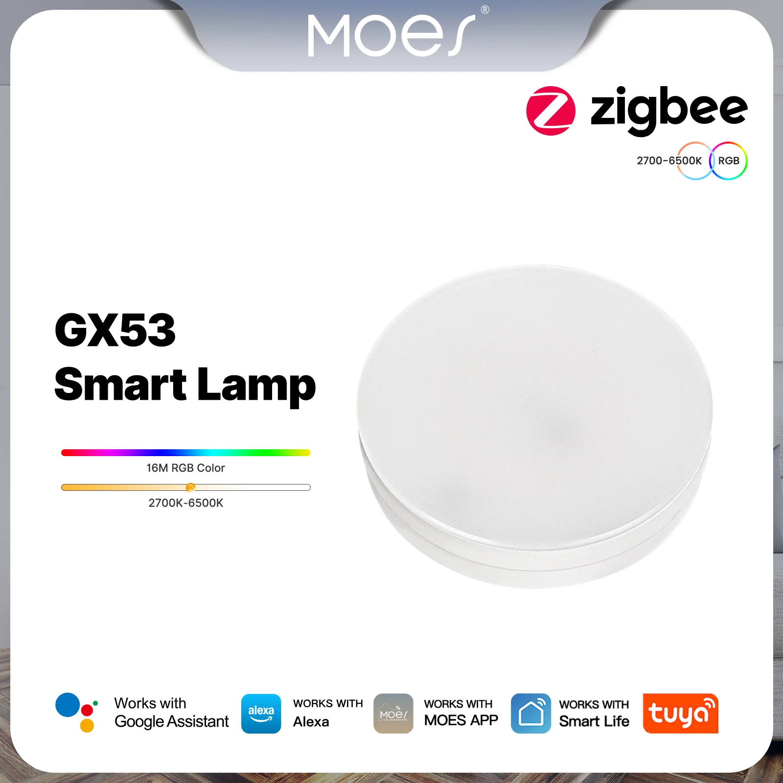 MOES Tuya ZigBee Smart LED GX53 Лампа с изменением цвета с регулируемой яркостью Лампочка Синхронизация музыки Ресторанный шкаф Работа с Alexa GoogleHome
MOES Tuya ZigBee Smart LED GX53 Лампа с изменением цвета с регулируемой яркостью Лампочка Синхронизация музыки Ресторанный шкаф Работа с Alexa GoogleHome